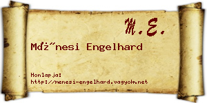 Ménesi Engelhard névjegykártya
